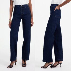 Madewell The Emmett Wide-Leg Jean Welt Pocket Edition Leffers Blue Dark Wash, 24